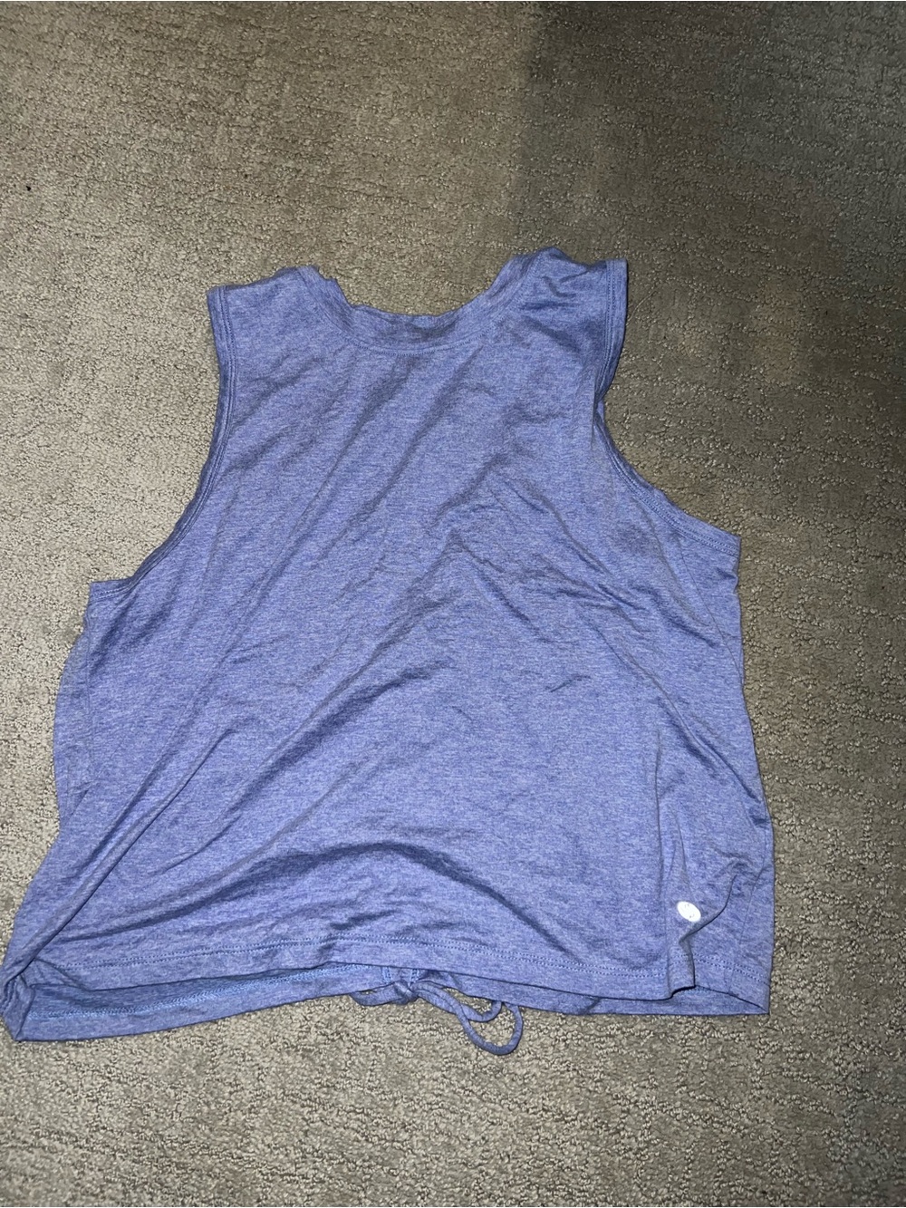 Women's Sleeveless Heathered Blue Tank Top